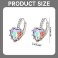 thumbnail image 3 of Exquisite Cubic Zirconia Heart Lever Style Single Stone Earrings Plated Fashionable Earrings, 3 of 7