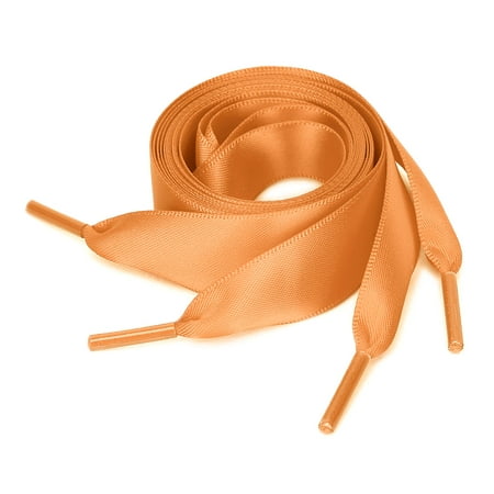orange flat shoelaces