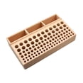 thumbnail image 2 of Organizador de herramientas de madera y cuero, soporte para herramientas de tallado, versátil, resistente, con base antideslizante para uso doméstico 98 hoyos, 2 of 8