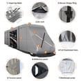 thumbnail image 2 of Leader Accessories New Easy Setup Class C Cover Fits Rv Motorhome W Assist Steel Pole,Grey,Fits 35'-38', 2 of 7