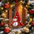 thumbnail image 3 of 26 Initial Letter Christmas Snowman Ornaments, Red Personalized Initial Christmas Ornaments, Letter A, 3 of 5