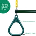 thumbnail image 3 of 18" Trapeze Swing Bar Rings 48" Heavy Duty Chain Swing Set Accessories with Locking Carabiners Monkey Bars for Backyard, Playground, 3 of 7