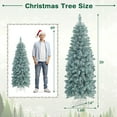 thumbnail image 3 of Costway 5 FT Pre-lit Christmas Tree Hinged Pencil Decoration 190 Multi-Color LED Lights, 3 of 10