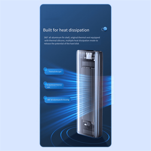 M.2 NVMe SSD Enclosure, 10Gbps Aluminum Tool-Free Case, Supports UASP, PCIe Type C, M Key Solid State Drive, Up to 4TB