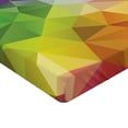 thumbnail image 2 of Ambesonne Colorful Fitted Sheet, Geometry Shape Polygon, Queen Size, Multicolor, 2 of 3