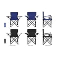 thumbnail image 3 of TooCust Portable Camping Chair with Mesh Cup Holder, Black, 3 of 7
