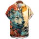 thumbnail image 3 of Nuevas camisas de animales para hombres, ropa con estampado de tigre en 3D, camisas de manga corta para hombres, ropa informal de moda, blusas unisex de moda Harajuku, 3 of 5