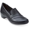 thumbnail image 2 of Zapatos Clarks May Marigold Mocasín Slip-On de Cuero Negro, 2 of 5