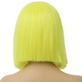 thumbnail image 2 of RightOn Yellow Wig Short Straight Bob Wig Yellow Wig for Women Middle Part Synthetic Cosplay Wigs Daily Party Use, 2 of 4