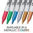 Sharpie Metallic Permanent Markers, Fine Point, Silver, 36 Count