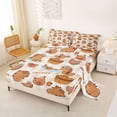 thumbnail image 2 of Erosebridal Capybara Full Size Sheets,Cute Rodent Animals Bed Sheets For Kids Teens 4-Piece, 2 of 6