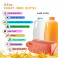 thumbnail image 3 of [30 Pack] 64 OZ Empty Plastic Juice Bottles with Tamper Evident Caps - Half Gallon, Smoothie Bottles Ideal for Juices, Milk, Smoothies, Picnic's , Meal Prep Juice Containers by EcoQuality, 3 of 6