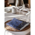 thumbnail image 6 of Blue Geometric Cloth Napkins Set of 4 Reusable Dinner Napkins, Ombre Modern Abstract Art Cocktail Napkin Washable Table Napkins for Wedding/Holiday Party/Baby Shower 20"x20", 6 of 7