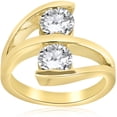 thumbnail image 1 of 2 ct Diamond  Two Stone Forever Us Engagement Ring 14k Yellow Gold, 1 of 4