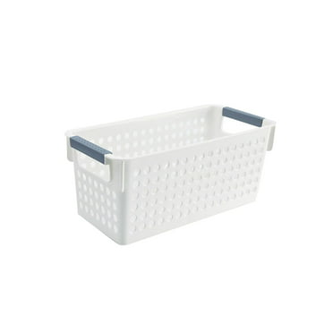 Closet Basket Shelf Storage Bins Plastic Capacity Collapsible White for ...