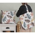 thumbnail image 5 of Soimoi White polyester Crepe Fabric Oaknut & Oak Leaves Print Fabric by Yard 52 Inch Wide, 5 of 5