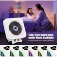 thumbnail image 6 of Gueray Bluetooth Portable CD Player, Wall Mountable Music Player Home Audio Speaker, with Remote Control, White, 6 of 8