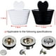 thumbnail image 2 of Tapón de bañera Universal para tapón de drenaje de ducha y Jacuzzi, tapón de fregadero de silicona para cocina (negro + blanco), 2 of 7