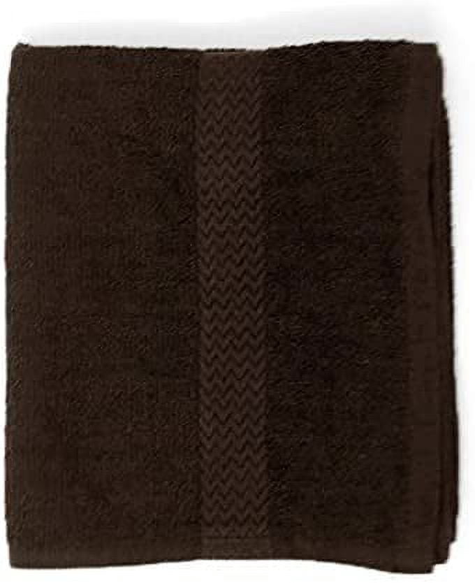 EOM Towels Bleach Safe 100% Cotton Ringspun Vat Dyed Hand Towels Size 16" X 28" 12 Pack Great for Salon, Gym and Home use. (Dark Brown)