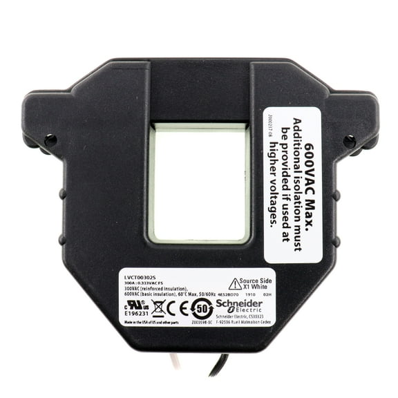 Schneider Electric LVCT00302S PowerLogic CT Split-Core Current Transformer, 600V, 300A