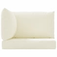 thumbnail image 3 of Paom Outdoor Cushion for Bench Set of 3, Plush Ivory Oxford Fabric, 3 of 6