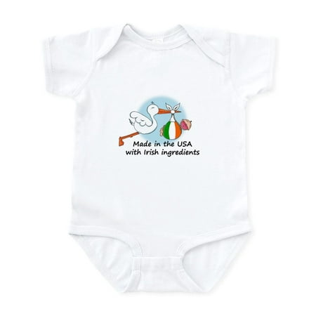 

CafePress - Stork Baby Ireland USA Infant Bodysuit - Baby Light Bodysuit Size Newborn - 24 Months