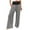 Gray, variant on YUGYXL Womens High Stretch Waist Pants Loose Summer Wide Leg Pants Palazzo Pants Beach Lightweight Trousers with Pockets Black L