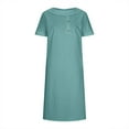 thumbnail image 4 of Antinious Ladies Short Sleeve Collared Solid Loose Casual Stylish Dress, 4 of 5