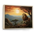thumbnail image 2 of Designart "Exploring a Surrealistic Savannah with Lions III" Animals Floater Framed Wall Decor, 2 of 7
