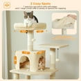 thumbnail image 6 of PAWZ Road Cat Tree 64" Sisal Scratching Posts Tower with Large Perch Hammock for All Indoor Cats,Beige, 6 of 13