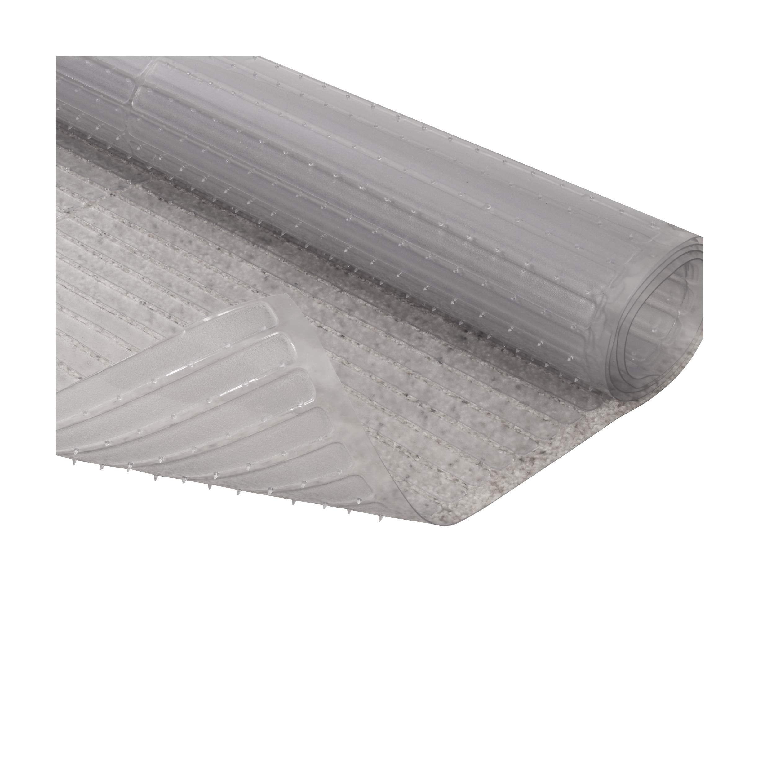Clear Vinyl Plastic Floor Runner/Protector for Low Pile Carpet Skid-Resistant. 