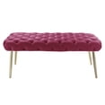thumbnail image 2 of HomeRoots 490969 20.5 x 20.9 x 48.4 in. Fuchsia & Gold Upholstered Upholstery Bedroom Bench, 2 of 8