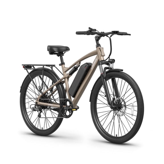 Qronge 26" Electric Bikes for Adults 28mph 1000W Peak Full Suspension E-Mountain Bike 70Miles Max Range, 36V 13.5AH Battery, 7 Speed, UL2849 by SGS