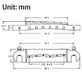 thumbnail image 5 of LOOKSEVEN Electric Guitar Integrated Tune-O-Matic Bridge, No Saddle Design, 6-String Guitar Bridge with Anchors, Replacement Parts for Gibson Style Electric Guitars-Black, 5 of 5