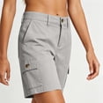 thumbnail image 4 of Yievot Cargo Shorts for Women 7 Inch Inseam Button High Waist Multi Pocket Casual Summer Outdoor Hiking Shorts, 4 of 9
