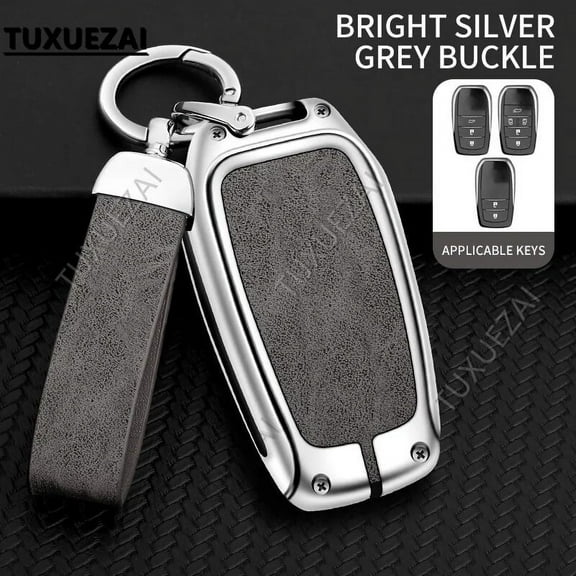 Zinc alloy leather Car Remote Key Case Cover For Toyota Crown B 2/3/5 buttons key case Car Remote Key Case Cover Shell