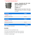 thumbnail image 2 of Radiator - Compatible with 1998 - 2001 Mercury Mountaineer 4.0L V6 1999 2000, 2 of 2
