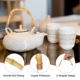 thumbnail image 3 of Uxcell 1Pcs Bamboo Teapot Handle, U-Shape Tea Pot Handle Replacement Wired Copper Kettle Handle for Span 5.1-5.9" Tea Pot Ceramic and Pottery Kettle Accessories Supplies, Gold, 3 of 6