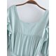thumbnail image 4 of Vestido de manga corta con cuello cuadrado vintage de TEELYNN para mujer, vestidos casuales de verano con volantes y cintura alta, vestidos bohemios con borlas 2022, 4 of 4