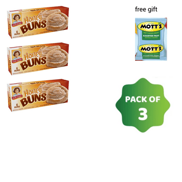 Little Debbie Honey Buns, 6 ct, 10.6 oz pack of 3