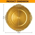 thumbnail image 2 of 24 Pack | Gold Antique Plastic Charger Plate, 2 of 10