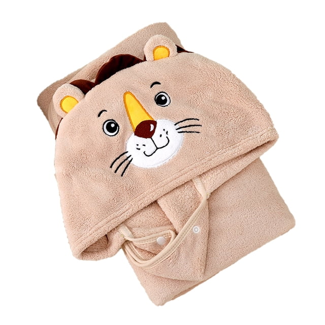 Minnieouse Toalla de baño para bebé, accesorio de cuidado Personal para chico, manta con capucha de dibujos animados Adorable para niños y niñas, Pijama Café Minnieouse AP013848-04