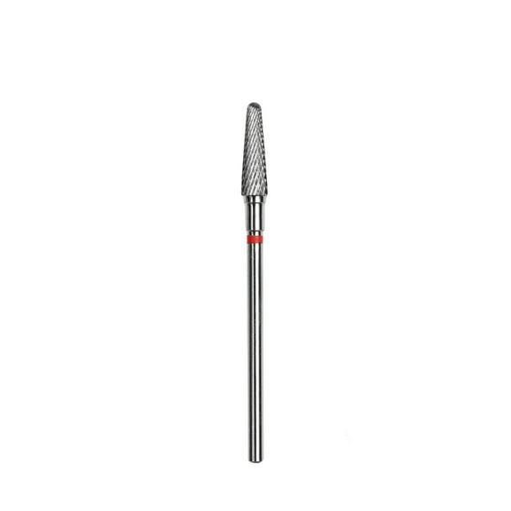 STALEKS PRO Carbide nail drill bit (frustum) red | Head Diameter 4 mm | Working Part 13 mm (FT70R040/13)