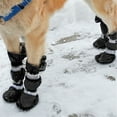 thumbnail image 5 of WINDLAND 4Pcs Dog Boots Waterproof Shoes for Pets with Reflective Strips Anti-Slip Sole, 5 of 7