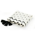 thumbnail image 2 of LR Home and Evette Rios Cream and Black Chevron Dot Cotton Throw Blanket, 50" x 60", 2 of 9