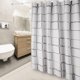 thumbnail image 1 of Quick-Dry Shower Curtain, Waterproof Washable Polyester Fabric, Semi-Transparent Bathroom Curtain with 12 Hooks, 180 x 200cm, White, 1 of 5