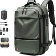thumbnail image 1 of Ekon Vacuum Backpack, 60l Expandable Travel Smart Backpack With Vacuum Compression, With Pump, Water Resistant (Green), 1 of 9