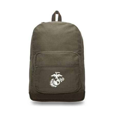 U.S. Marine Corps Semper Fidelis Backpack with Leather Bottom (Best Places To Backpack In The Us)