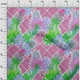 thumbnail image 2 of oneOone Cotton Poplin Pink Fabric Leaves Quilting Supplies Print Sewing Fabric By The Yard 56 Inch Wide, 2 of 4