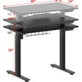 SHW Electric Adjustable Height Desk, 40Inch, Easy Assemble for Home or